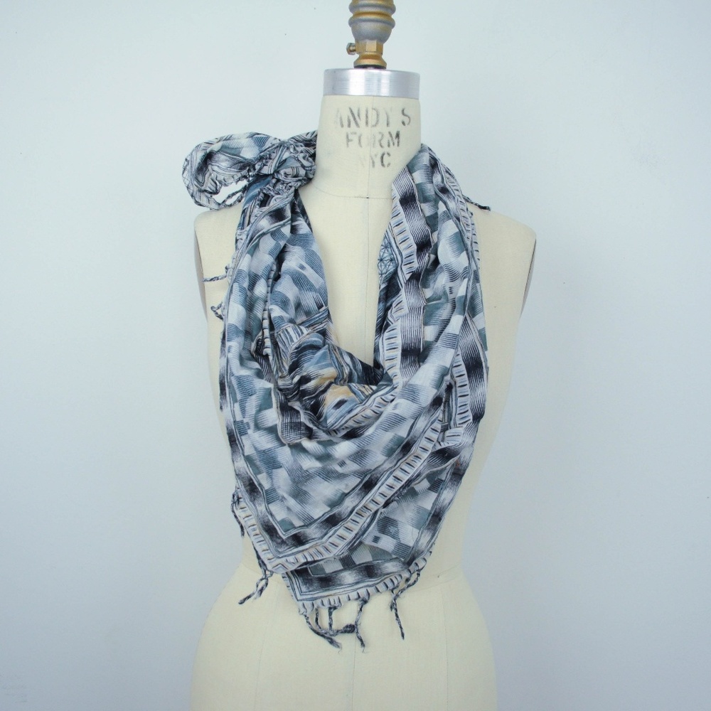 Scarf Keffiyeh Fringe Printed
